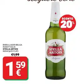 Supermercati Gulliver Birra lager belga in bottiglia Stella Artois offerta