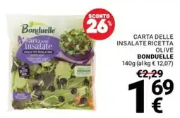 Supermercati Gulliver Carta delle insalate ricetta olive Bonduelle offerta