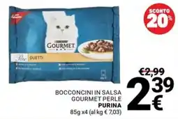 Supermercati Gulliver Bocconcini in salsa Gourmet Perle Purina offerta