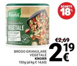 Supermercati Gulliver Brodo granulare vegetale Knorr offerta