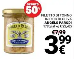 Supermercati Gulliver Filetto di tonno in olio d'oliva Angelo Parodi offerta