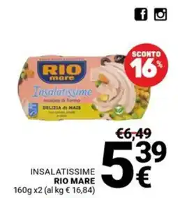 Supermercati Gulliver Insalatissime Rio Mare offerta