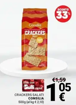 Supermercati Gulliver Crackers salati Consilia offerta