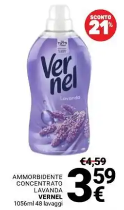 Supermercati Gulliver Ammorbidente concentrato lavanda Vernel offerta