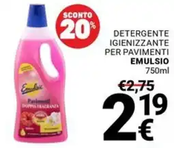 Supermercati Gulliver Emulsio Detergente igienizzante per pavimenti offerta