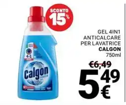 Supermercati Gulliver Gel 4in1 anticalcare per lavatrice Calgon offerta