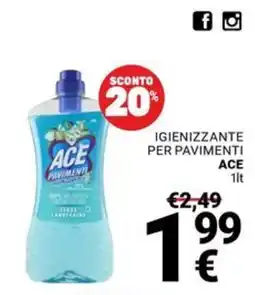 Supermercati Gulliver Igienizzante per pavimenti Ace offerta