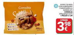 Supermercati Gulliver Supplì pomodoro e mozzarella Consilia offerta