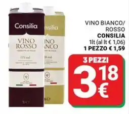Supermercati Gulliver Vino rosso Consilia offerta