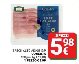 Supermercati Gulliver Speck Alto Adige IGP Consilia offerta
