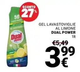 Supermercati Gulliver Gel lavastoviglie al limone Dual Power offerta