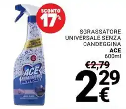 Supermercati Gulliver Sgrassatore universale senza candeggina Ace offerta