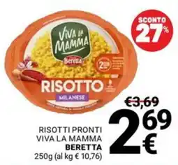 Supermercati Gulliver Risotto milanese Viva la mamma Beretta offerta