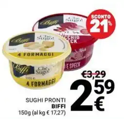 Supermercati Gulliver Sughi pronti Biffi offerta