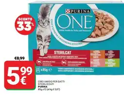 Supermercati Gulliver Cibo umido per gatti sterilizzati Purina offerta