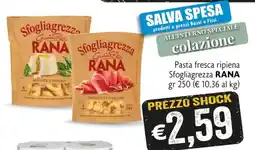 Eurospesa Pasta fresca ripiena Sfogliagrezza Rana offerta
