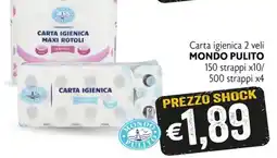 Eurospesa Carta igienica 2 veli Mondo Pulito offerta