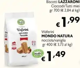 Eurospesa Waferini MONDO NATURA nocciola/vaniglia offerta