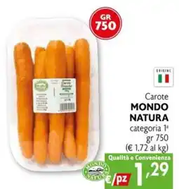 Eurospesa Carote Mondo Natura offerta