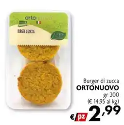 Eurospesa Burger di zucca Ortonuovo offerta