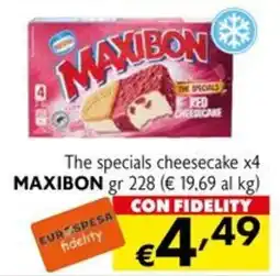 Eurospesa The specials cheesecake Maxibon offerta