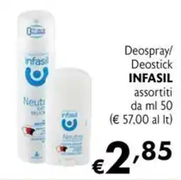 Eurospesa Deospray/Deostick INFASIL offerta