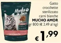 Eurospesa Gatto crocchette sterilizzato carni bianche MUCHO AMOR offerta