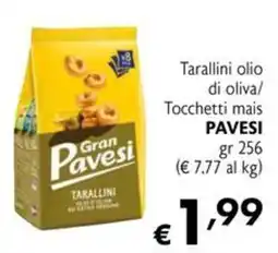Eurospesa Tarallini olio di oliva/ Tocchetti mais Pavesi offerta