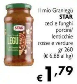 Eurospesa Il mio Granlegù STAR ceci e funghi porcini/lenticchie rosse e verdure offerta