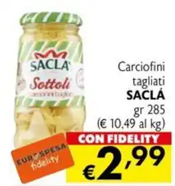 Eurospesa Carciofini tagliati SAACLÁ offerta