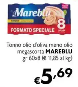 Eurospesa Tonno olio d'oliva meno olio megascorta MAREBLU offerta