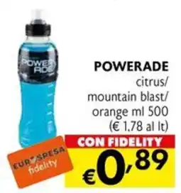 Eurospesa Powerade citrus mountain blast orange offerta