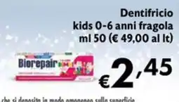 Eurospesa Dentifricio kids Biorepair offerta