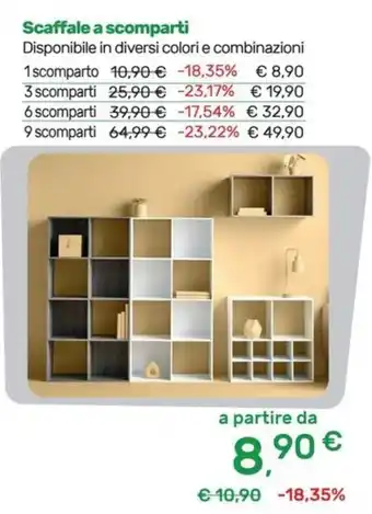 Scaffale a scomparti