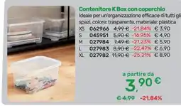 Bricoware Contenitore K Box con coperchio offerta