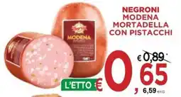 Jero Market Negroni Modena Mortadella con Pistacchi offerta