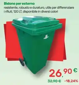 Bricoware Bidone per esterno offerta