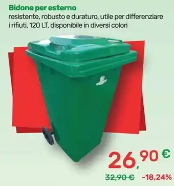 Bidone per esterno