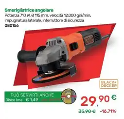 Bricoware Smerigliatrice angolare Black+Decker offerta
