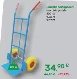 Bricoware Carrello portapacchi in acciaio offerta