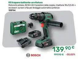 Bricoware Kit trapano battente-avvitatore Bosch offerta