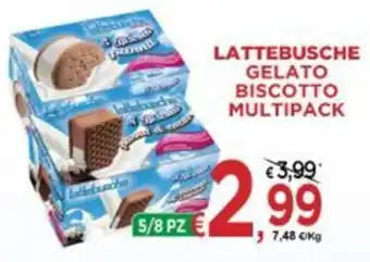 Lattebusche gelato biscotto