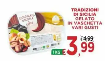 Gelato in vaschetta vari gusti