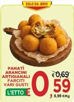Jero Market Panati arancini artigianali farciti vari gusti offerta