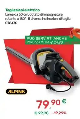 Bricoware Tagliasiepi elettrico Alpink offerta