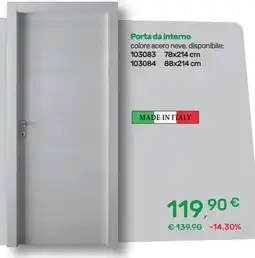 Bricoware Porta da interno colore acero neve offerta