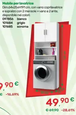 Bricoware Mobile per lavatrice offerta