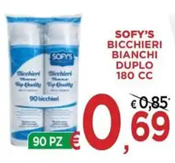 Jero Market Sofy's bicchieri bianchi offerta