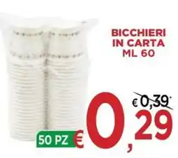 Jero Market Bicchieri in carta offerta