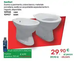 Bricoware Scarico a pavimento, colore bianco, materiale porcellana offerta